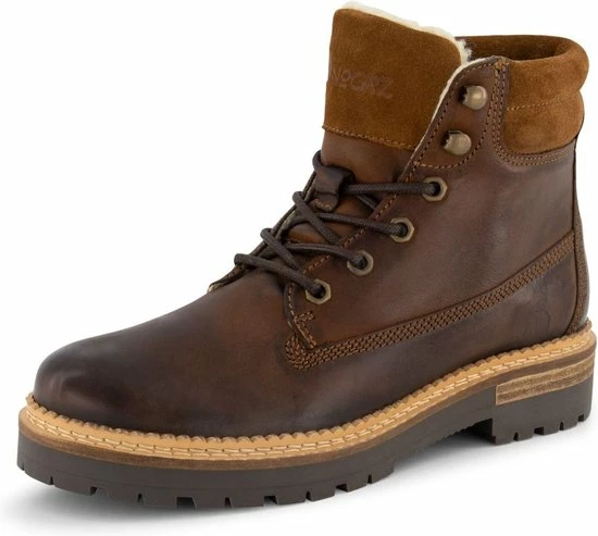 NoGRZ C.Ribart - Wol Gevoerde Halfhoge Damesschoen - Cognac Bruin Leer - Maat 38 7 NoGRZ C.Ribart - Wol Gevoerde Halfhoge Damesschoen - Cognac Bruin Leer - Maat 38 - Afbeelding 5