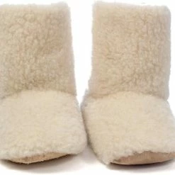 Skeepe Texelse Wollen Sloffen Leren Onderzool. Wit - 35 / 36 -Dames-schoenen Winkel 550x494 1