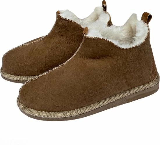 LuLu Wonen LuLu- Leren Sloffen / Pantoffels Met Rubberen Zool, Gevoerd Met Schapenvacht - Maat 37. 9 LuLu Wonen LuLu- Leren Sloffen / Pantoffels Met Rubberen Zool, Gevoerd Met Schapenvacht - Maat 37. - Afbeelding 7