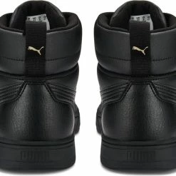 PUMA Caven Mid Unisex Sneakers - Black/TeamGold/Ebony - Maat 43 -Dames-schoenen Winkel 550x496 2