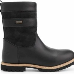 Travelin' Tallinn Dames Outdoorlaarzen - Waterdicht En Ademend - Wol Gevoerde Wandellaars - Zwart Leer - Maat 37