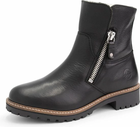 Travelin' Vartae - Stoere Leren Enkellaars - Dames - Wol Gevoerd - Zwart Leer - Maat 39 5 Travelin' Vartae - Stoere Leren Enkellaars - Dames - Wol Gevoerd - Zwart Leer - Maat 39 - Afbeelding 3