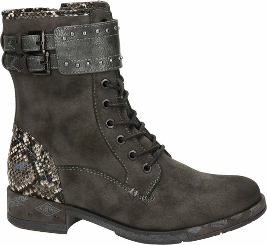 Mustang Dames Veterboot - Antraciet - Maat 39 4 Mustang Dames Veterboot - Antraciet - Maat 39 - Afbeelding 2