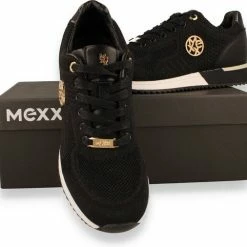Mexx Dames Sneaker Gitte Glitter Zwart -Dames-schoenen Winkel 550x506 1