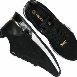 Mexx Dames Sneaker Gitte Glitter Zwart -Dames-schoenen Winkel 550x506 2