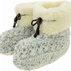 Oncedoce Wollen Sloffen - Winter Pantoffels 100% ECHT Lamswol En Leer - MAAT 39 - Leren Zooltjes – Veters - Handgemaakte Slofjes - Kleur Gemêleerd Grijs-Crème 9 Oncedoce Wollen Sloffen - Winter Pantoffels 100% ECHT Lamswol En Leer - MAAT 39 - Leren Zooltjes – Veters - Handgemaakte Slofjes - Kleur Gemêleerd Grijs-Crème -Dames-schoenen Winkel 550x508 3