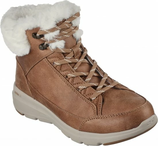 Skechers Glacial Ultra Cozyly Veterboot - Vrouwen - Bruin/Cognac - 4 Skechers Glacial Ultra Cozyly Veterboot - Vrouwen - Bruin/Cognac - - Afbeelding 2