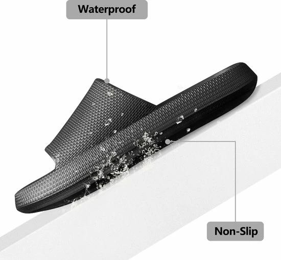 Geweo - Badslippers - EVA Slippers Heren Dames - Pillow Slides - Kerstmis - Kerstfeest - Christmas Gift - Unisex - Verdikte - Antislip - Lichtgewicht - Zwart - Maat 44/45 12 Geweo - Badslippers - EVA Slippers Heren Dames - Pillow Slides - Kerstmis - Kerstfeest - Christmas Gift - Unisex - Verdikte - Antislip - Lichtgewicht - Zwart - Maat 44/45 - Afbeelding 10