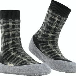 FALKE Cosyshoe Checked Dames Pantoffels - Grijs - Maat 37-38 -Dames-schoenen Winkel 550x513 2
