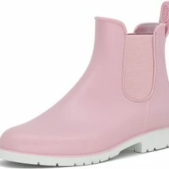 Geweo Regenlaarzen - Wellington Chelsea Laarzen - Kerstmis - Kerstfeest - Christmas Gift - Middelhoge Schoen - Kort Boots - Waterdichte - Dames - Roze - Maat 38 -Dames-schoenen Winkel 550x516 5