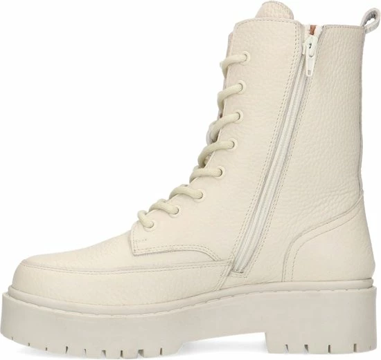 Sacha - Dames - Off White Leren Veterlaarzen - Maat 41 5 Sacha - Dames - Off White Leren Veterlaarzen - Maat 41 - Afbeelding 3