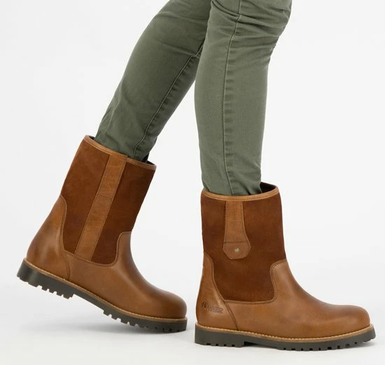 NoGRZ R.Cassels Dames Outdoorlaarzen - Wol Gevoerd - Cognac Bruin Leer - Maat 40 9 NoGRZ R.Cassels Dames Outdoorlaarzen - Wol Gevoerd - Cognac Bruin Leer - Maat 40 - Afbeelding 7