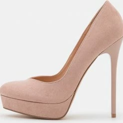 Even & Odd Faux Suede Pumps - Licht Roze Hoge Hakken - Maat 40