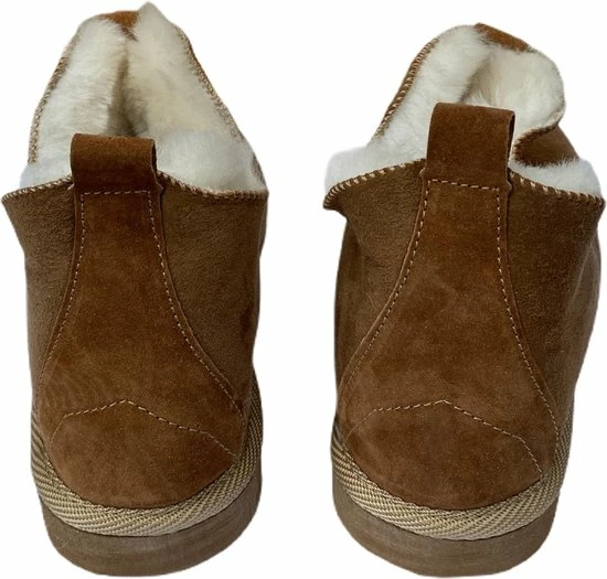 LuLu Wonen LuLu- Leren Sloffen / Pantoffels Met Rubberen Zool, Gevoerd Met Schapenvacht - Maat 37. 5 LuLu Wonen LuLu- Leren Sloffen / Pantoffels Met Rubberen Zool, Gevoerd Met Schapenvacht - Maat 37. - Afbeelding 3