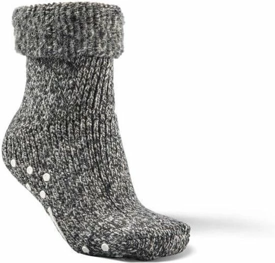 Fellhof Warme Anti-slip Sokken Van Zachte Scheerwol Antraciet Maat 43-46 3 Fellhof Warme Anti-slip Sokken Van Zachte Scheerwol Antraciet Maat 43-46