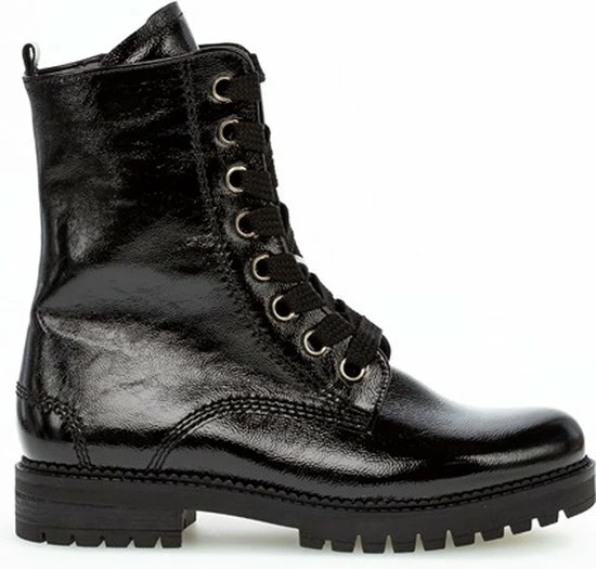 Gabor Veterboot 92.725.97 Zwart Lak Wijdte H 3 Gabor Veterboot 92.725.97 Zwart Lak Wijdte H