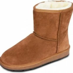 Zenique Lederen Suede Boots Laarzen Gevoerd Met Lamswol Maat 43 Kleur Camel