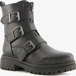 Blue Box Dames Biker Boots - Zwart - Maat 39