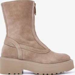 VIA VAI Bobbi Strip Biker Boots - Beige - Maat 39