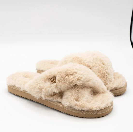 Michael Kors Lala Dames Pantoffels - Camel - Maat 37 7 Michael Kors Lala Dames Pantoffels - Camel - Maat 37 - Afbeelding 5