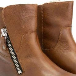 Travelin' Vartae - Stoere Leren Enkellaars - Dames - Wol Gevoerd - Cognac Leer - Maat 41 -Dames-schoenen Winkel 550x546 7