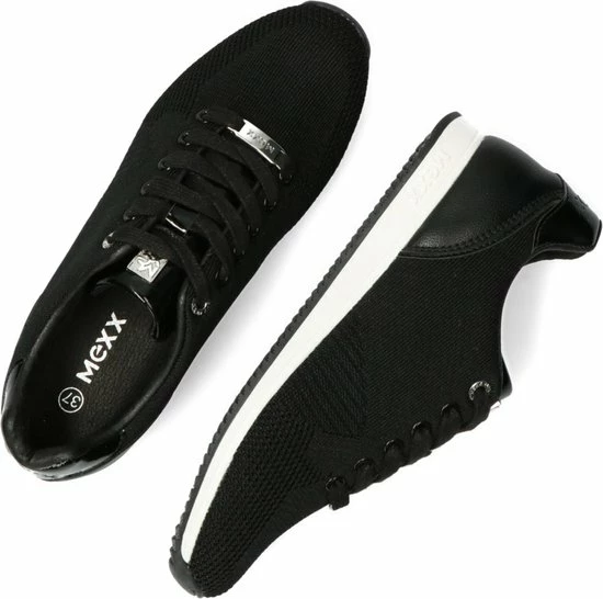 Mexx Sneaker Cato Zwart Met Witte Zool - Dames - Maat 39 14 Mexx Sneaker Cato Zwart Met Witte Zool - Dames - Maat 39 - Afbeelding 12