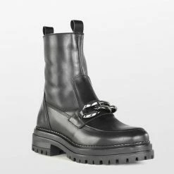 PS Poelman LUNA Dames Enkellaarzen Met Chain - Zwart - Maat 39 -Dames-schoenen Winkel 550x549 12