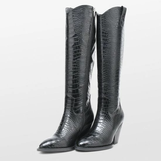 POSH By Poelman NUNA Dames Hoge Laarzen - Zwart - Maat 36 5 POSH By Poelman NUNA Dames Hoge Laarzen - Zwart - Maat 36 - Afbeelding 3