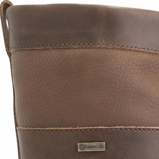 Travelin' Danmark Dames Outdoorlaarzen - Gevoerde Waterdichte Wandellaars - Donkerbruin Leer - Maat 39 4 Travelin' Danmark Dames Outdoorlaarzen - Gevoerde Waterdichte Wandellaars - Donkerbruin Leer - Maat 39 - Afbeelding 2