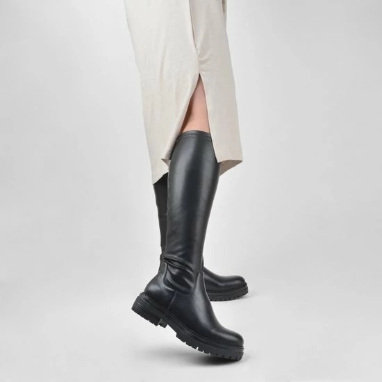 POSH By Poelman CYBELE Dames Lange Hoge Laarzen - Zwart - Maat 41 4 POSH By Poelman CYBELE Dames Lange Hoge Laarzen - Zwart - Maat 41 - Afbeelding 2