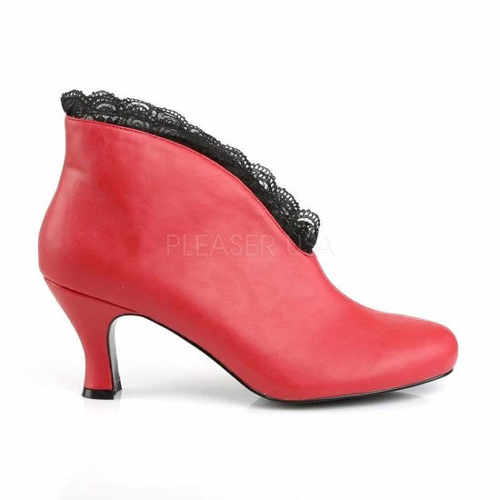 Pleaser Pink Label Enkellaars -42 Shoes- Jenna-105 US 12 Rood 4 Pleaser Pink Label Enkellaars -42 Shoes- Jenna-105 US 12 Rood - Afbeelding 2