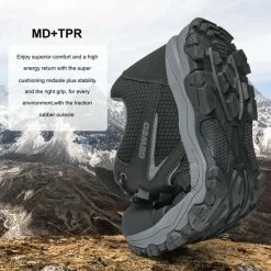 Geweo Wandelschoenen Unisex - Outdoorschoenen - Outdoor Antislip - Waterdicht En Ademend - Extra Comfort - Kerstmis - Kerstfeest - Christmas Gift - Zwart - Maat 38 -Dames-schoenen Winkel 550x550 150