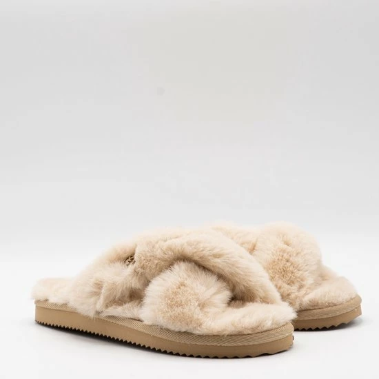 Michael Kors Lala Dames Pantoffels - Camel - Maat 37 4 Michael Kors Lala Dames Pantoffels - Camel - Maat 37 - Afbeelding 2