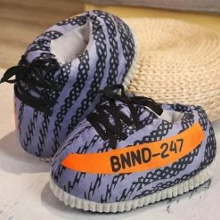 Merkloos Sneaker Sloffen - Paars Met Oranje Details - 36/43 Onesize - Unisex -Dames-schoenen Winkel 550x550 252