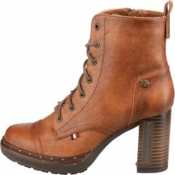 Mustang Cognac Enkellaarzen Dames 40 30 Mustang Cognac Enkellaarzen Dames 40 -Dames-schoenen Winkel 550x550 268