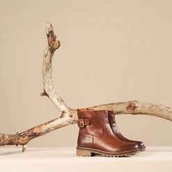 Travelin' Vadfoss Dames Enkellaarzen - Wol Gevoerde Boots - Cognac Leer - Maat 37 -Dames-schoenen Winkel 550x550 270