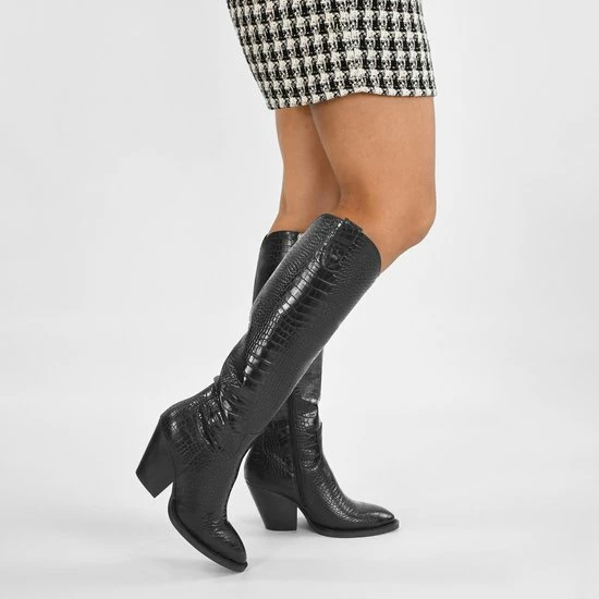 POSH By Poelman NUNA Dames Hoge Laarzen - Zwart - Maat 36 4 POSH By Poelman NUNA Dames Hoge Laarzen - Zwart - Maat 36 - Afbeelding 2