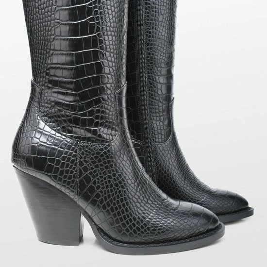 POSH By Poelman NUNA Dames Hoge Laarzen - Zwart - Maat 36 10 POSH By Poelman NUNA Dames Hoge Laarzen - Zwart - Maat 36 - Afbeelding 8