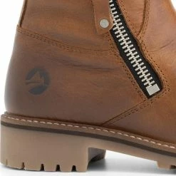 Travelin' Vartae - Stoere Leren Enkellaars - Dames - Wol Gevoerd - Cognac Leer - Maat 41 -Dames-schoenen Winkel 550x550 289