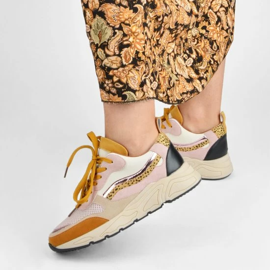 POSH By Poelman CAROCEL Dames Sneakers - Oranje/Roze Multi - Maat 40 4 POSH By Poelman CAROCEL Dames Sneakers - Oranje/Roze Multi - Maat 40 - Afbeelding 2