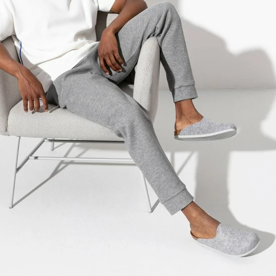 Birkenstock Amsterdam Light Gray Narrow VEG Felt Wooly Home Unisex Pantoffels - Lichtgrijs - Maat 38 11 Birkenstock Amsterdam Light Gray Narrow VEG Felt Wooly Home Unisex Pantoffels - Lichtgrijs - Maat 38 - Afbeelding 9