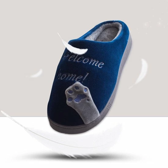 Geweo Home Sloffen - Open Sloffen - Kerstmis - Kerstfeest - Christmas Gift - Koraal Fleece Pantoffels Dames - Leuk Katje - Blauw - Maat 35/36 4 Geweo Home Sloffen - Open Sloffen - Kerstmis - Kerstfeest - Christmas Gift - Koraal Fleece Pantoffels Dames - Leuk Katje - Blauw - Maat 35/36 - Afbeelding 2