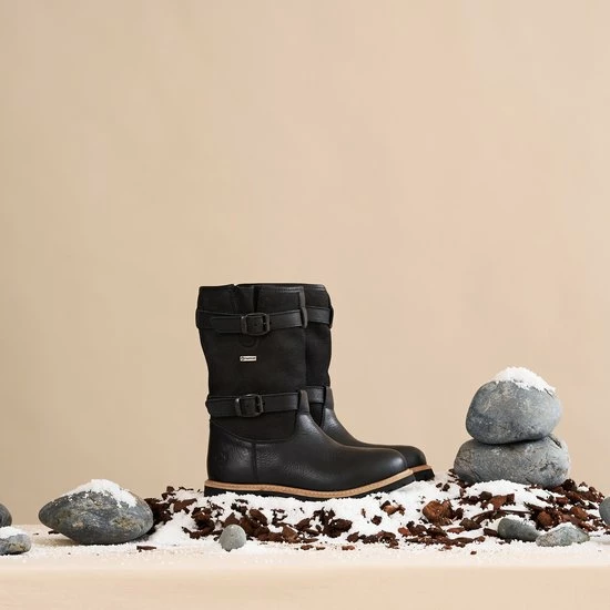 Travelin' Sweden Dames Outdoorlaarzen - Waterdicht En Ademend - Wol Gevoerde Wandellaars - Zwart Leer - Maat 40 10 Travelin' Sweden Dames Outdoorlaarzen - Waterdicht En Ademend - Wol Gevoerde Wandellaars - Zwart Leer - Maat 40 - Afbeelding 9