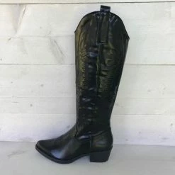 Weloveshoes SmileFavorites® Dames Cowboylaarzen Met Hak - Imitatieleer - Zwart - Maat 37 -Dames-schoenen Winkel 550x550 66