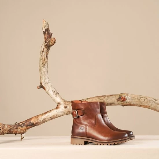 Travelin' Vadfoss Dames Enkellaarzen - Wol Gevoerde Boots - Cognac Leer - Maat 42 10 Travelin' Vadfoss Dames Enkellaarzen - Wol Gevoerde Boots - Cognac Leer - Maat 42 - Afbeelding 8