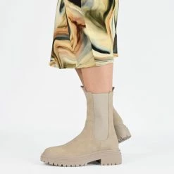 POSH By Poelman LITA Dames Chelsea Laarzen - Beige - Maat 38 -Dames-schoenen Winkel 550x553 2