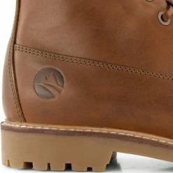 Travelin' Ljosland Dames - Halfhoge Leren Veterschoen - Sneaker - Cognac Leer - Maat 40 -Dames-schoenen Winkel 550x555 6