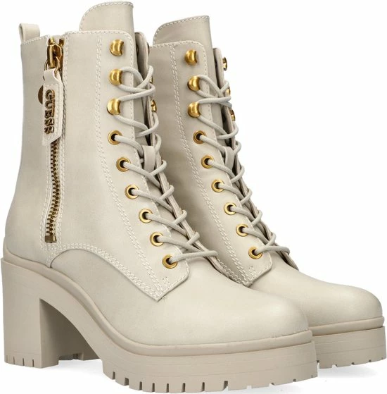 Guess Cabra Dames Veterboot - Ecru - Maat 40 12 Guess Cabra Dames Veterboot - Ecru - Maat 40 - Afbeelding 10