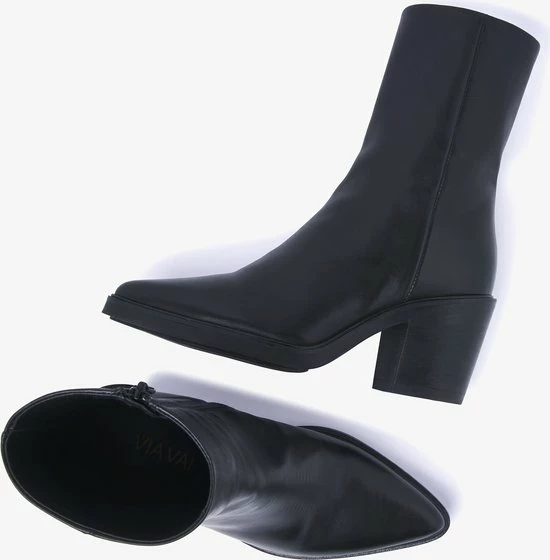 VIA VAI Kailee Faye Enkellaarsjes Dames - Zwart - Maat 40 6 VIA VAI Kailee Faye Enkellaarsjes Dames - Zwart - Maat 40 - Afbeelding 4