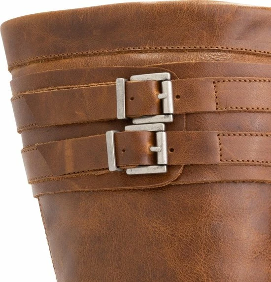 Travelin' Solstad Leren Dames Laarzen - Wol Gevoerde Laars - Cognac Bruin Leer - Maat 42 4 Travelin' Solstad Leren Dames Laarzen - Wol Gevoerde Laars - Cognac Bruin Leer - Maat 42 - Afbeelding 2